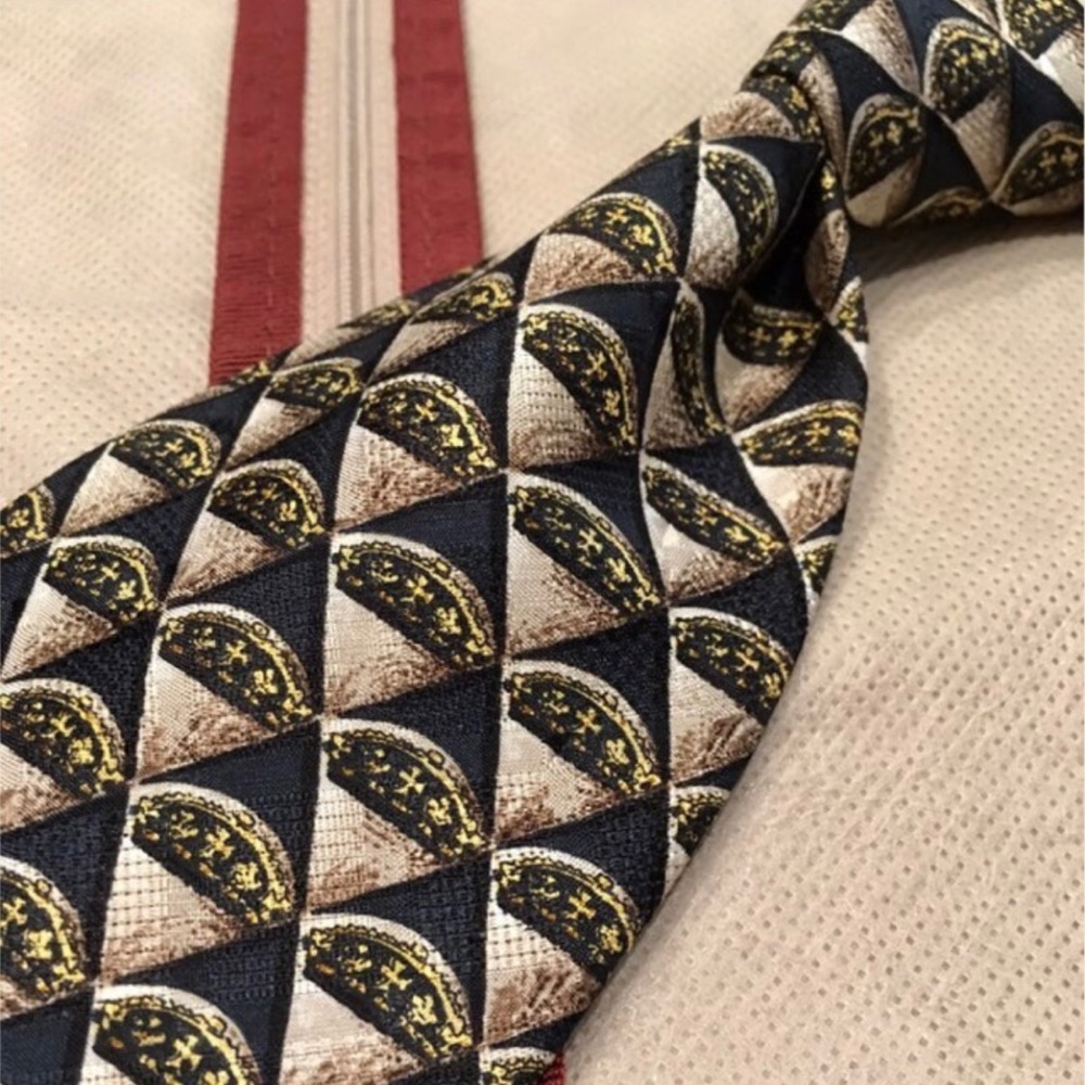 Ermenegildo Zegna Tie, 100% Silk Patterned Tie Made in Italy